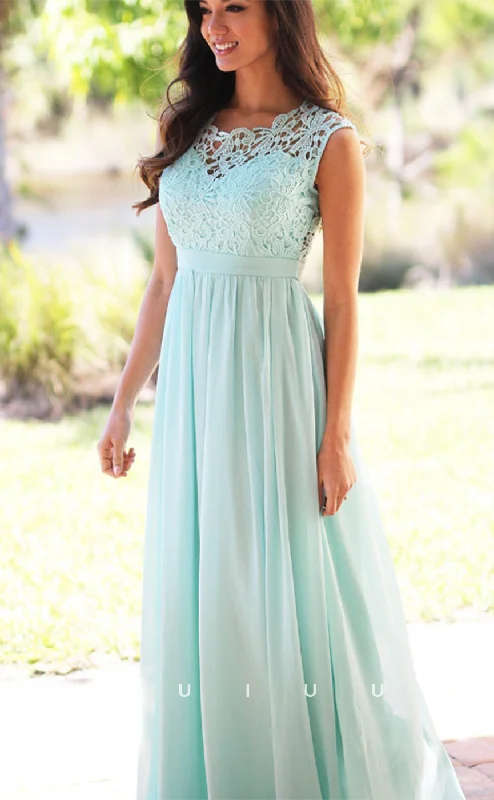 G4642 -  Chic & Modern Sleeveless Appliques Back Zipper Long Prom Party Dress