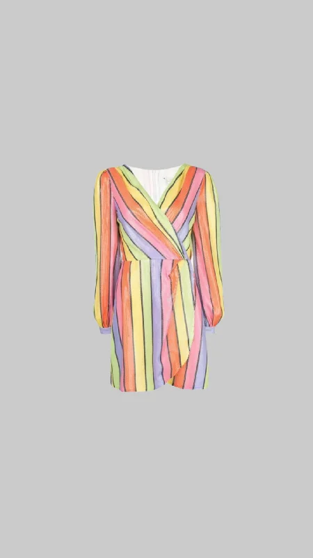 Olivia Rubin Meg Striped Sequin Mini Dress