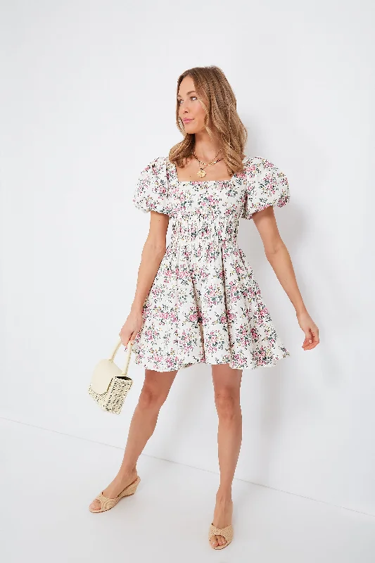 Pink Floral Aurelia Mini Dress