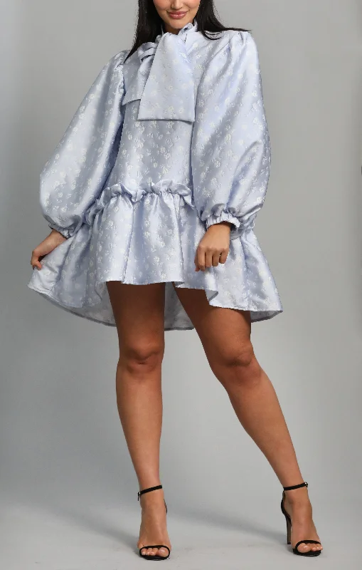 Sister Jane Lilac Oversized Puff Sleeve Mini Dress