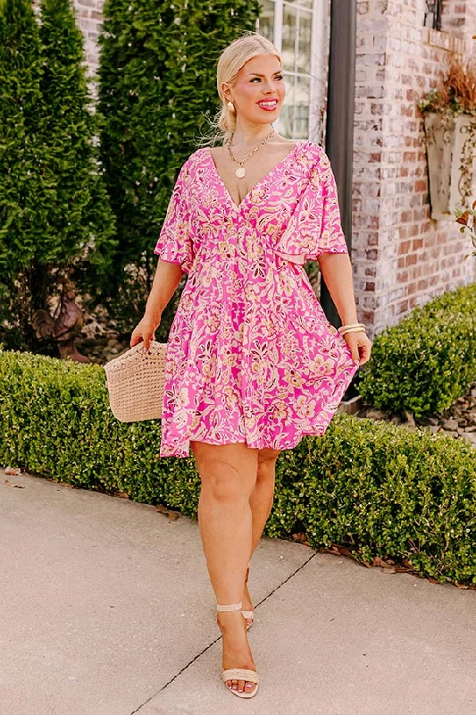 Summer Getaway Floral Mini Dress Curves