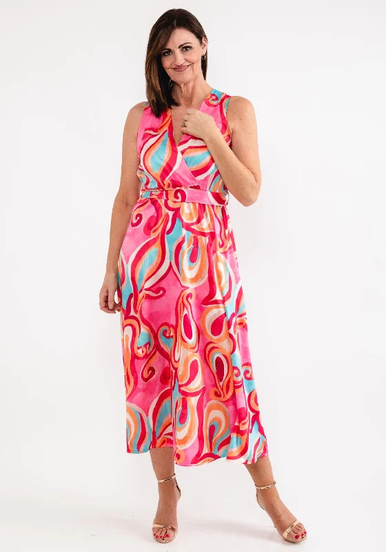 d.e.c.k. by Decollage One Size Swirl Maxi Dress, Pink