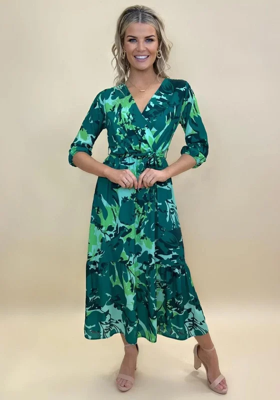 Kate & Pippa Boho Print Maxi Dress, Green