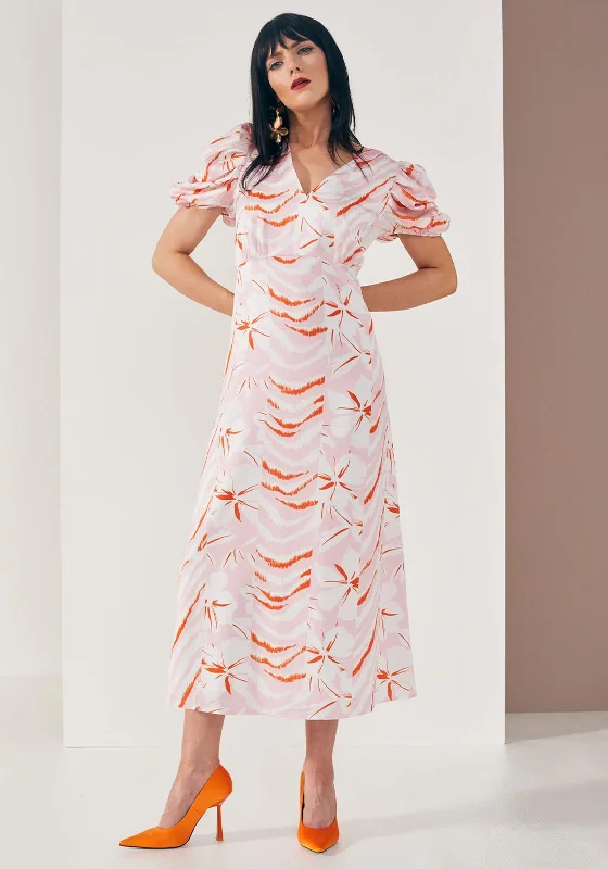 Kate Cooper Floral & Animal Print Maxi Dress, Pink Multi